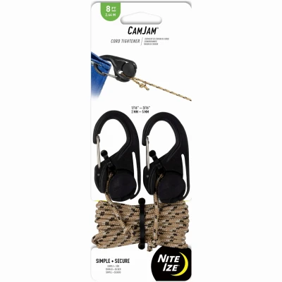 CamJam Rope Tighteners with 8-Ft. Rope, 2-Pk.