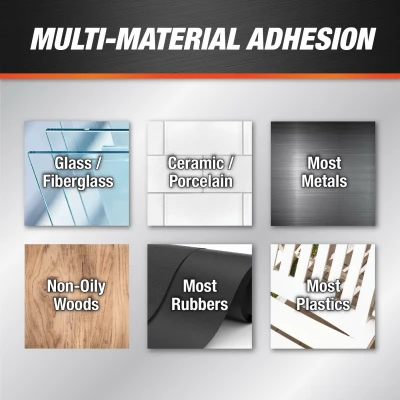 Commercial Grade Silicone Kitchen Caulk in Stainless Steel Color, 9.8 Ounce Tube