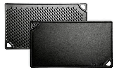 Cast-Iron Griddle, Pre-Seasoned, Reversible, 16-In.