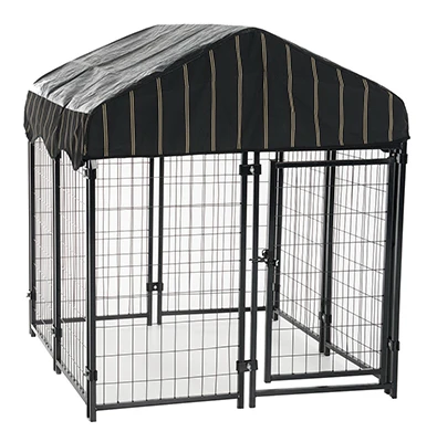 Pet Resort Steel Dog Kennel, Lockable, 52 x 48 x 48-In.