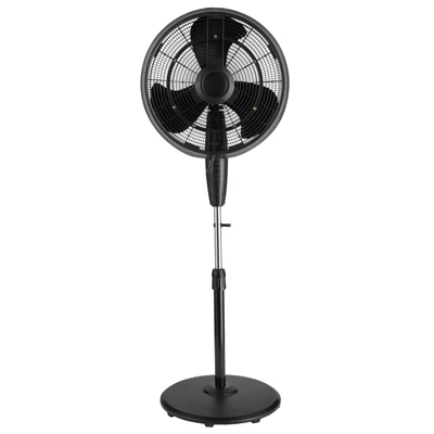 18-inch Oscillating Misting Fan, 3-speed, Black Matte Finish