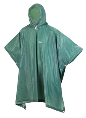 Adult Green Rain Poncho, Lightweight Eva With Full Coverage Hood And Compact Bag