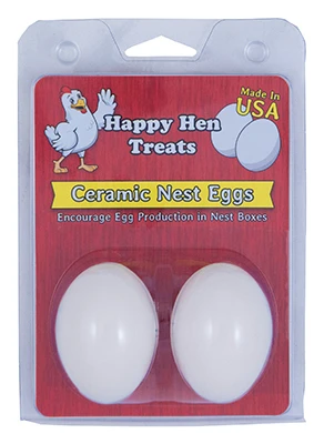 Ceramic Nest Eggs, White, 2-Pk.