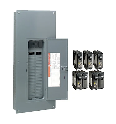 Homeline Main Breaker Installed Load Center, 200-Amp.
