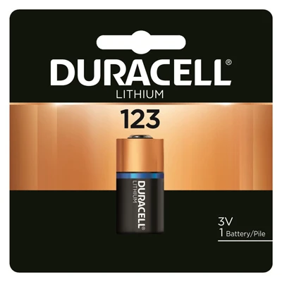 DURACELL Lithium Photo Battery, #123, 3-Volt