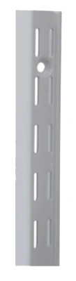 Shelf Standard, Dual Track, White Steel, 48-In.