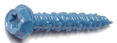 Masonry Screw, 3/16 x 1-1/4 In. Star Hex Head, 100-Pk.