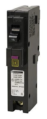 Homeline Single Pole Circuit Breaker, Dual Function, 15-Amp