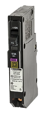 QO Single Pole Circuit Breaker, Plug On Neutral Dual Function, 15-Amp