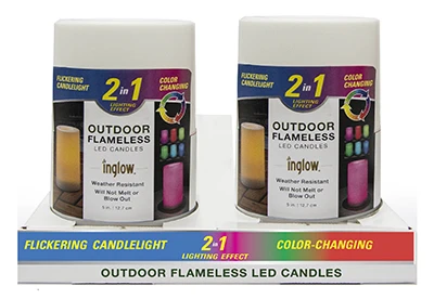 Outdoor Flameless Candle, Color-Changing, 3 x 5 In.