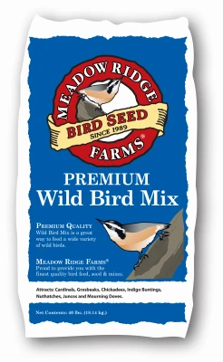 Premium Wild Bird Food Mix, 40 Lb. - High Quality Seed Blend For Backyard Birds