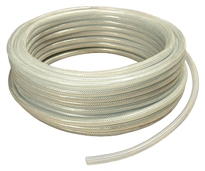 Clear Reinforced Vinyl Tubing 5/8 Inch Diameter by 100 Feet Length
