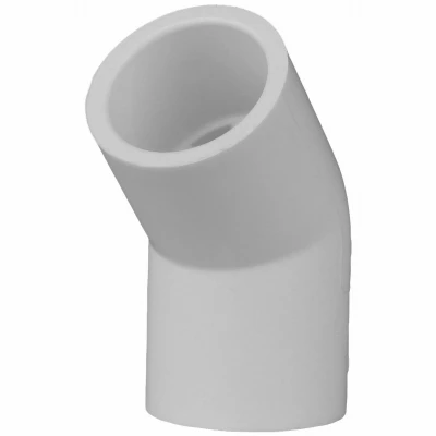 CHARLOTTE PIPE Schedule 40 PVC 45-Degree Pressure Elbow, White, 1/2-In.