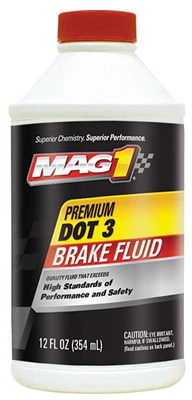 Dot 3 Premium Brake Fluid, 12 Ounce - High Performance Automotive Fluid