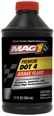 DOT 4 Premium Brake Fluid, 12 Ounce Bottle, High Performance