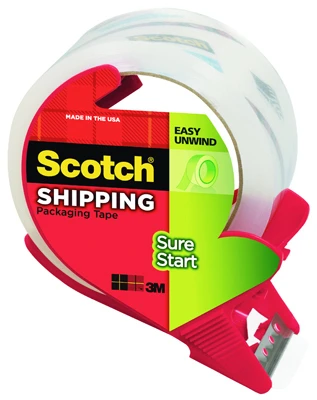 SureStart Shipping Packaging Tape, Clear, 1.88 In. x 38.2 Yd.