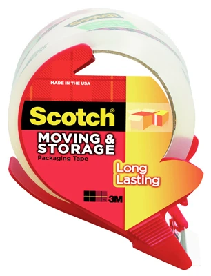 Long Lasting Moving Tape, Clear, 1.88 In. x 38.2 Yds.