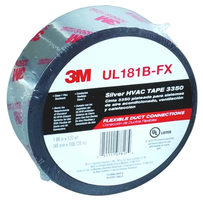 Metalized Flexible Duct Tape, Silver, 48mm x 109.6m