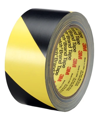 Safety Stripe Tape, Black & Yellow, 2-inch X 36-yards For High Visibility