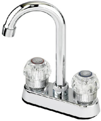 Bar Faucet, 2 Acrylic Handles, Chrome