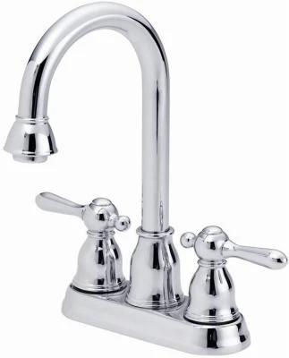 Bar Faucet with Two Metal Handles in Brushed Nickel Finish