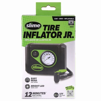 SLIME Tire Inflator + LED Light, 12-Volt