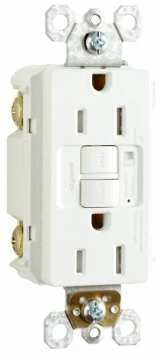 Pass & Seymour GFCI Receptacle, 15A, White