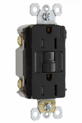 Pass & Seymour GFCI Receptacle, Self Testing, 15A, Dark Bronze