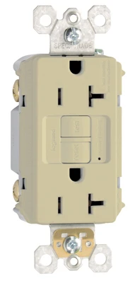 Pass & Seymour GFCI Outlet, Heavy Duty, 20A, Ivory