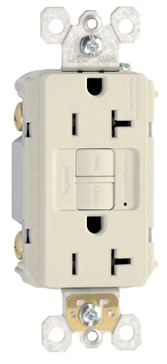 Pass & Seymour GFCI Outlet, Heavy Duty, 20A, Light Almond