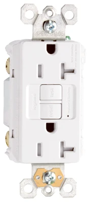 Pass & Seymour GFCI Receptacle, Duplex, 20A, White