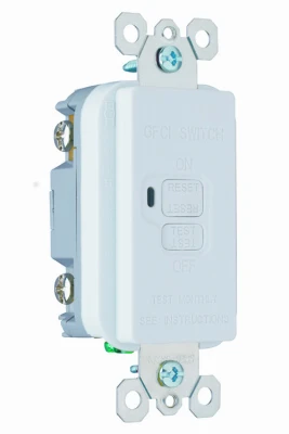 Pass & Seymour GFCI, Dead Front, 20A, White