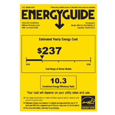 Window Air Conditioner 25,000 British Thermal Units Per Hour Cooling Capacity