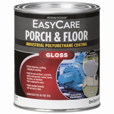 Porch & Floor Polyurethane Enamel, Interior/Exterior Gloss White Pastel, 1 Qt.