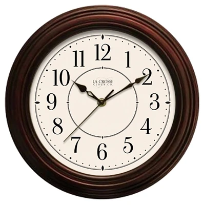 Faux Wood Wall Clock, 12-In.