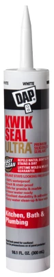 Kwik Seal Ultra Premium Silicone Kitchen & Bath Sealant, White, 10.1-oz.