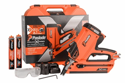 Cordless XPro Framing Nailer Kit with Two Batteries and Charger Included