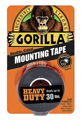 Heavy Duty Mounting Tape, Black, 1 x 60-In.