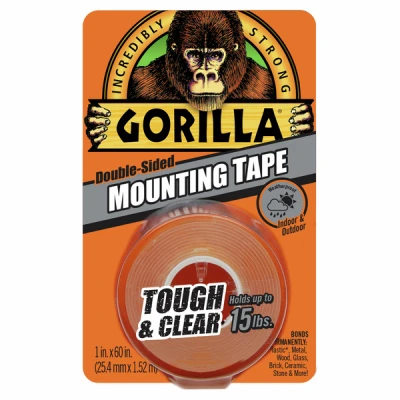 Mounting Tape, Clear, 1 x 60-In.