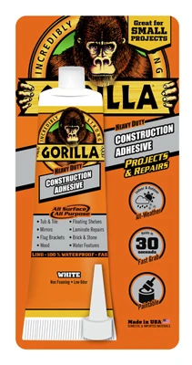 Heavy-Duty Construction Adhesive, 2.5-oz. Tube