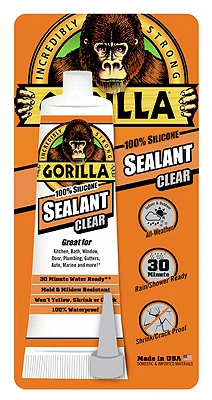 Silicone Sealant, Clear, 2.8-oz. Tube