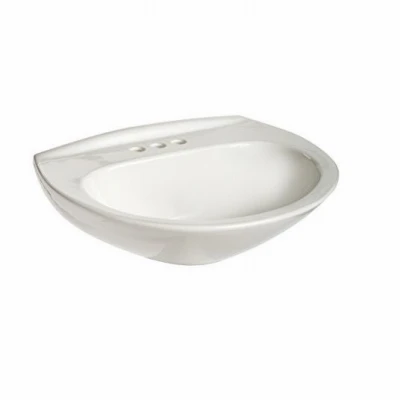 Alto IV White Pedestal Lavatory Sink Basin 20.5 by 12.375 Inches