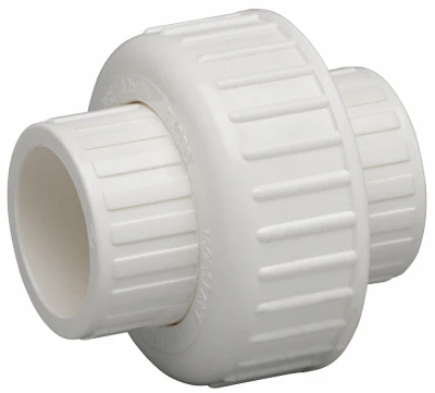 Schedule 40 PVC Pipe Fitting, Solvent Weld Slip Union, 1 In., Slip x Slip