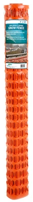 Heavy-Duty Snow Fence, Orange, 4 Ft. x 50 Ft.