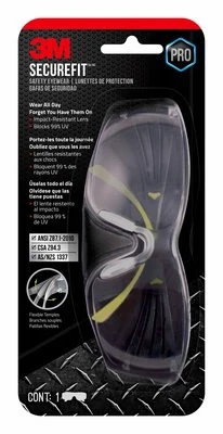Safety Glasses, Black/Green