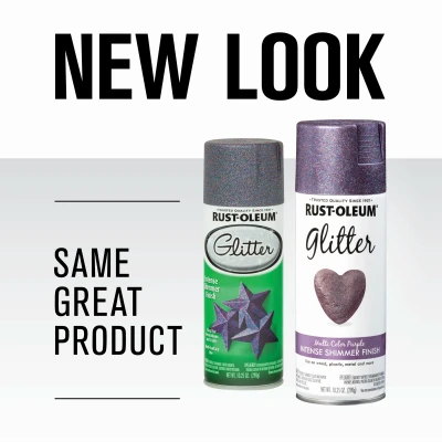 Specialty Glitter Spray Paint, Purple, 10.25 Oz For Crafting
