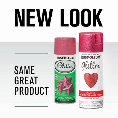 Specialty Glitter Spray Paint, Bright Pink, 10.25-ounce For Crafting And Decoration