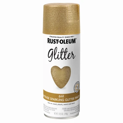 Specialty Glitter Spray Paint, Gold, 10.25-oz.