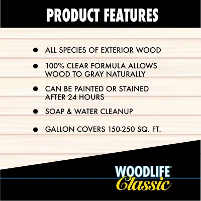 Classic Clear Wood Preservative, 1 Gallon, Protects Against Decay and Weathering