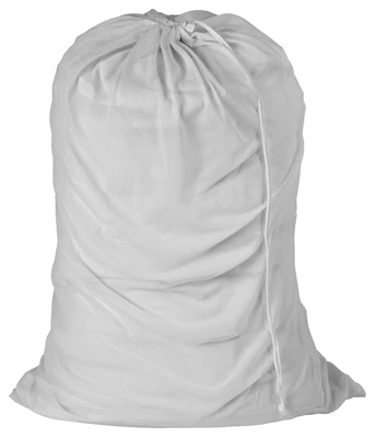 Laundry Bag, White Mesh, 24 x 36-In.